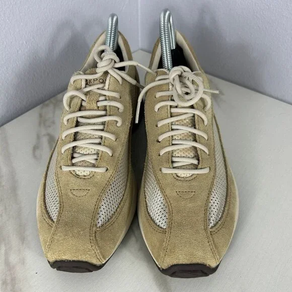 Rockport Beige Suede Leather and Mesh Upper Womens Sneakers APW7099RM Size 8 - Picture 2 of 6